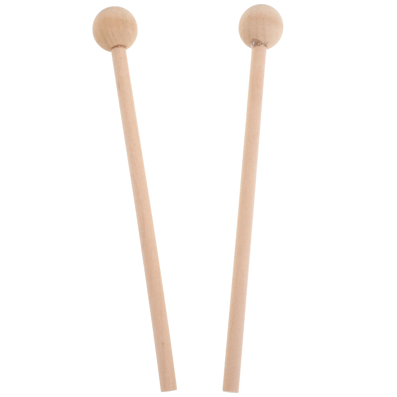 2 Pcs Hammer Xylophone Small Wooden Mallet Drum Stick Beige Timpani Mallets Drumstick