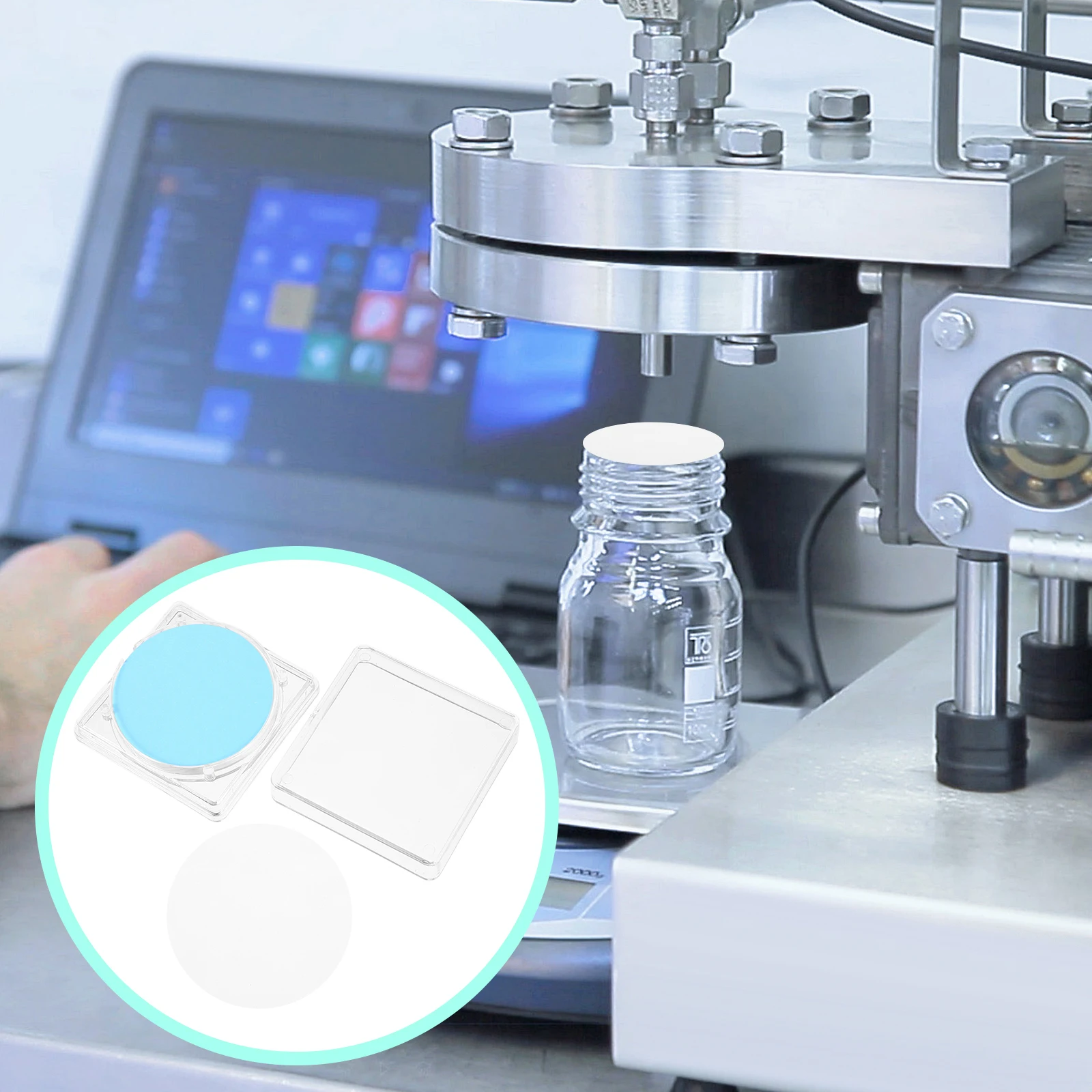 

50 Pcs Filter Membrane CA CN 0.45um Mixed Cellulose Hydrophilic Bacteria Removal Particle Filtration Laboratory Use