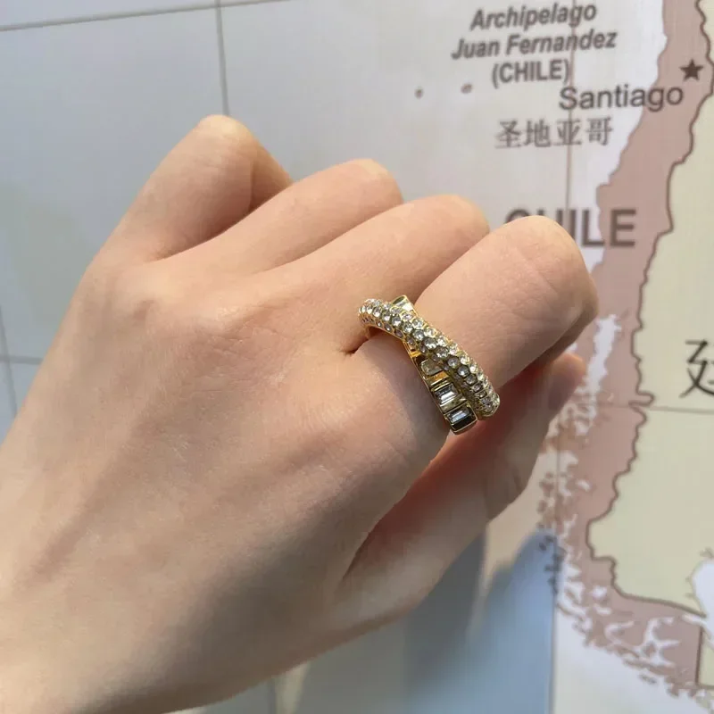 الأصلي 2025 جديد عصري كريستال غرامة مجموعات مجوهرات للنساء روتا الفاخرة القرط سوار قلادة اكسسوارات الحفلات