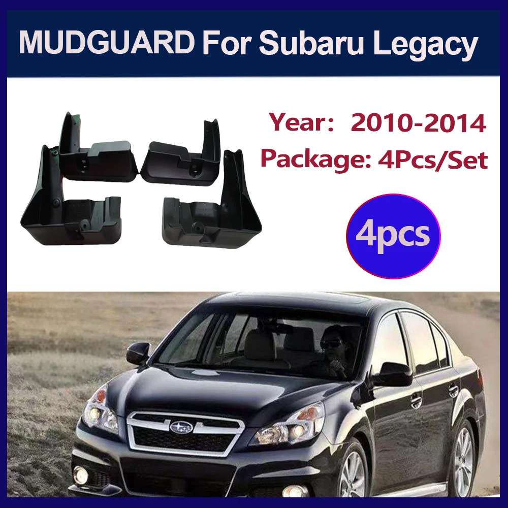 

4x Black Car Fenders Mud Flaps for Subaru Legacy 2010~2014 2011 2012 2013 Car Mudflaps Splash Guards Car Accessories Stickers