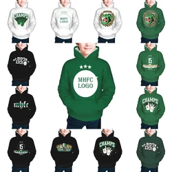 Maccabi MHFC Haifa Children's Pullover Hoodie Youth Sweatshirt Kids Casual Hooded Hoodies Youth Sportswear Tracksuit