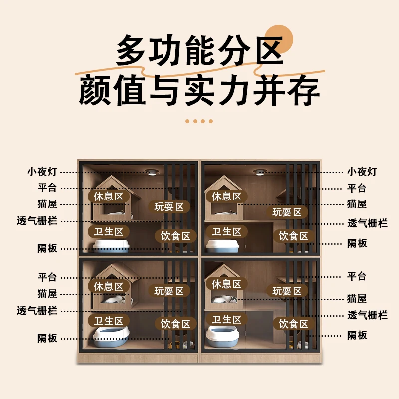 

Вилла для кошек из цельного дерева, магазин для домашних животных, стеклянный шкаф для разведения кошек, шкаф для роста, шкаф для лошадей на заказ