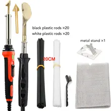 Ferro de solda para reparo de para-choque de carro 50w/100w, estação de retrabalho de soldagem com temperatura ajustável, ferramenta de engomar para reparo de ponta de ferro de solda