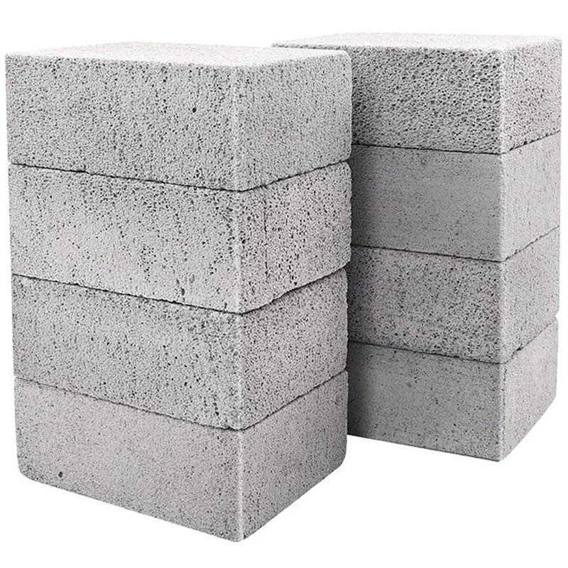 8 Pack Grill Griddle Cleaning Brick Block Pumice Stones Removing Grills BBQ Racks Flat Top Cookers Pool