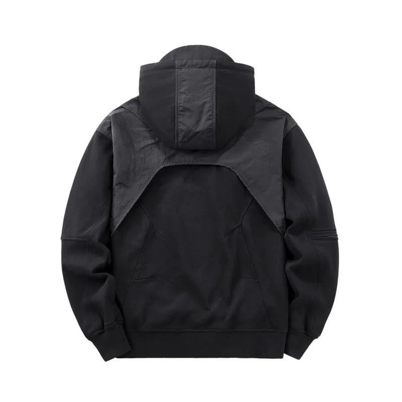 HKSH Men's Techwear Fake Two Pieces Hoodie Autum Harajuku Tactical Functional Pullover Streetwear Hooded Sweatshirt Tops HK13734