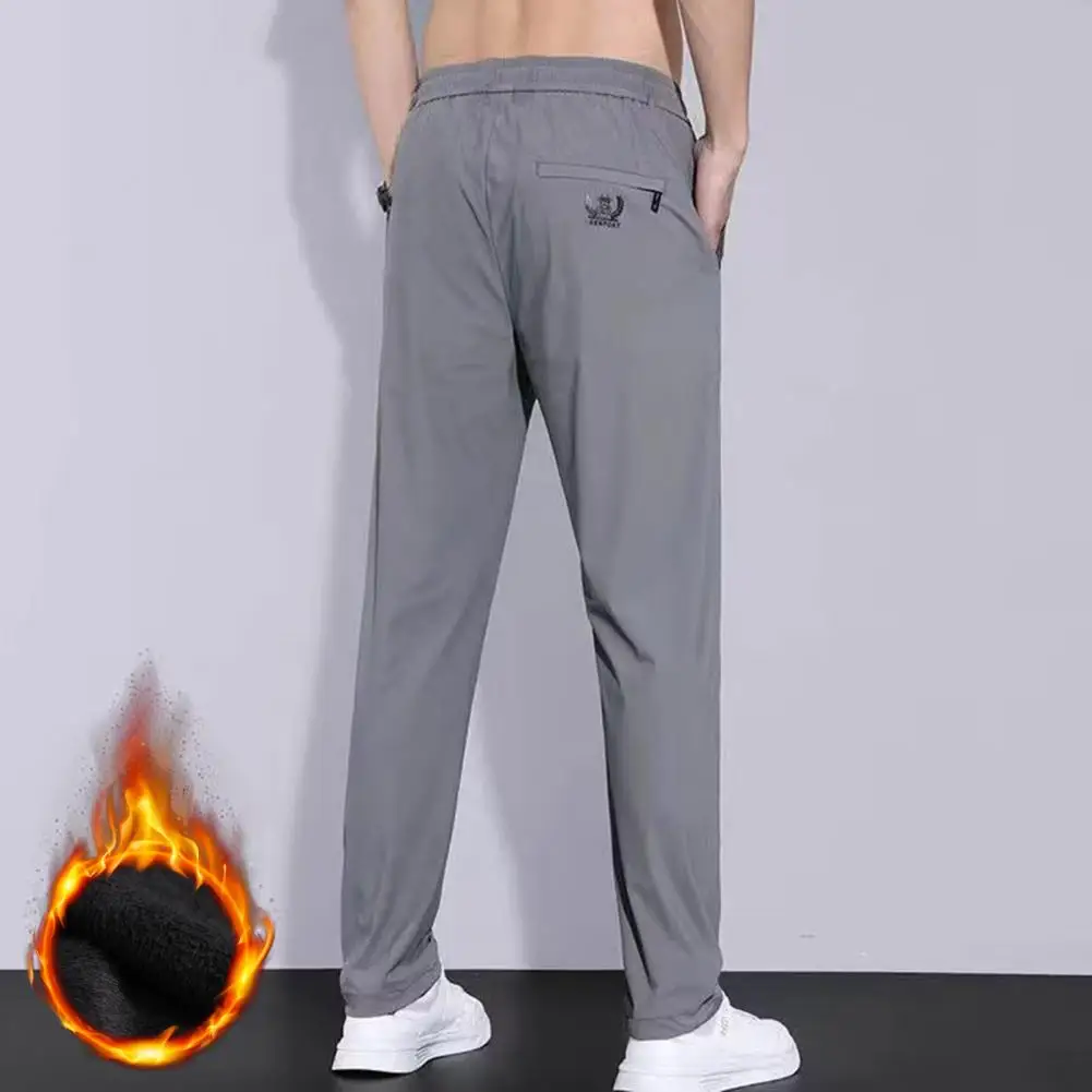 Moletom solto elástico na cintura masculino, calça casual de jogging, tamanho grande, luxuoso, para outono e inverno