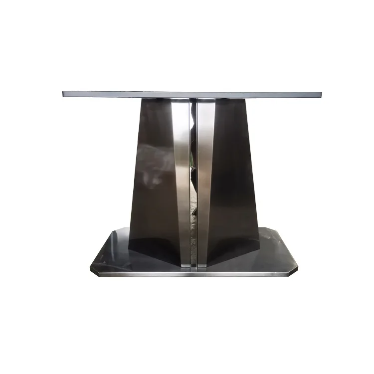 Stainless steel dining table legs bracket rock slab long table foot base marble luxury stone light luxury dining table feet rest