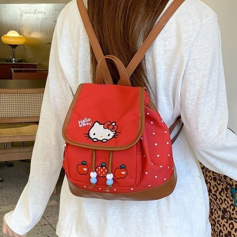 

2026 kawaii hello kitty backpack flip y2k bag daily life Schoolbags storage bag mochila infantil bags for girls Kids Backpacks