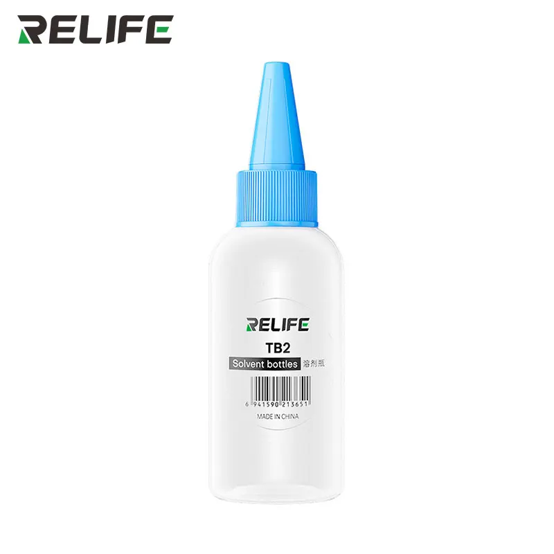 RELIFE TB2 50ML Solvent Empty Bottle with Needle Tip Phone Repair Soldering Oil Welding Flux  Alcohol Rosin Dispenser Bottle