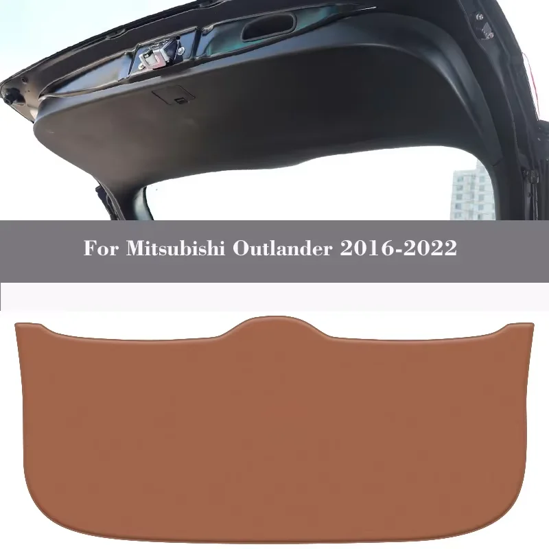 

For Mitsubishi Outlander 2016-2022 Car Rear Trunk Tailgate Pad Anti-Kick Protective Mat PU Leather Decoration Pad Accessories