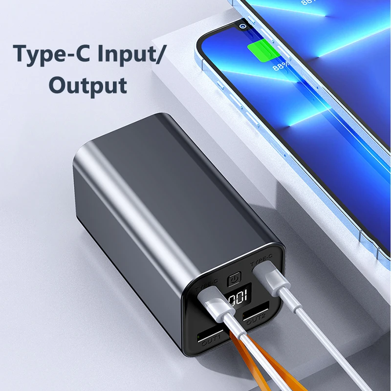 باور بانك 22.5 وات 20000 مللي أمبير من النوع C PD شحن سريع شاحن بطارية خارجي محمول باور بانك لهاتف آيفون 17 16 وسامسونج وشاومي بوكو #4