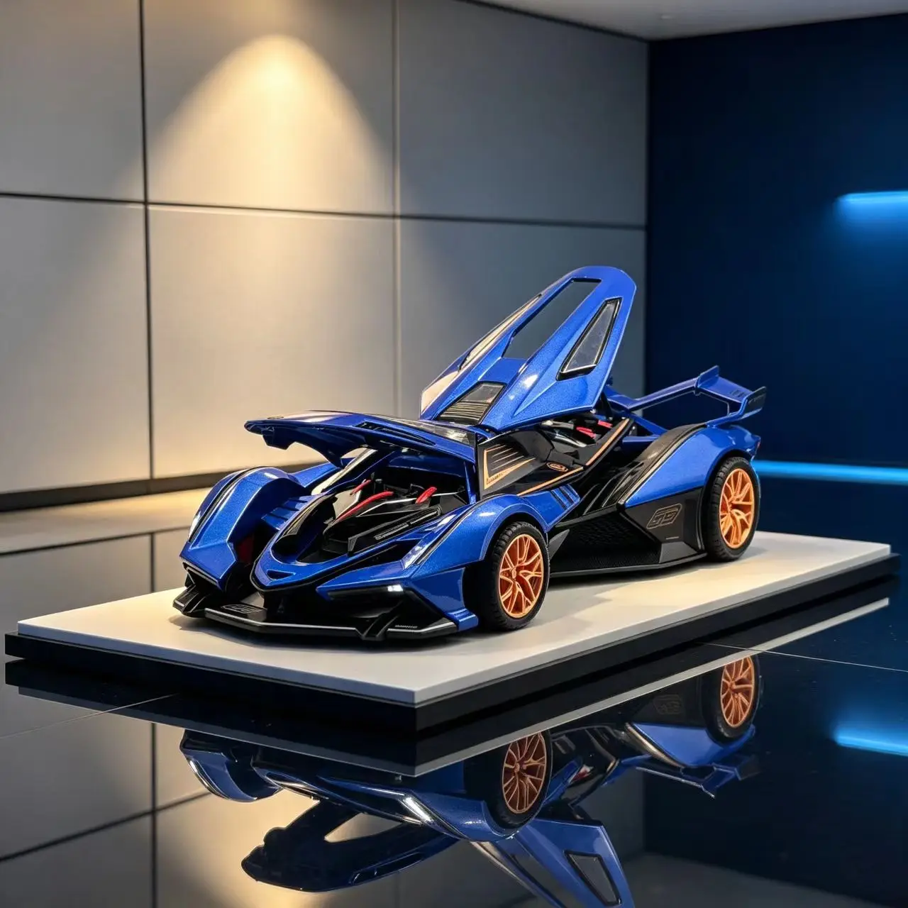 1:24 Scale Alloy Model Racing Car Model with Base, Exquisite Alloy Car Model Toy, Adult Collection and Home Decoration