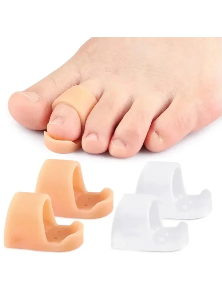 2er-Set Zehenglätter Hallux Valgus Schutz Silikon Gel Fuß Zehentrenner Bunion Korrektor Fußpolster zur Schmerzlinderung