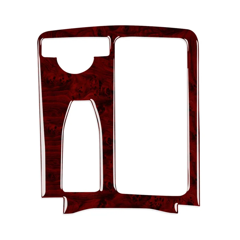 

For Mercedes Benz W204 2007-2013 W212 2010-2012 Red Wood Grain Gear Shift Panel Trim Parts Component