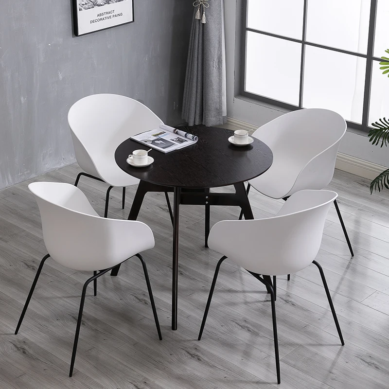 Canyang Nordic Solid Wood Foot Modern Simple Round Table Home Dessert Shop Restaurant Small Unit Table Negotiation Table