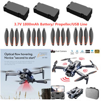 S1S Obstacle Avoidance Drone Accessories 3.7V 1800mAh Battery Propeller LS-S1S S1S Drone Battery Blade USB Line S1S Dron Battery