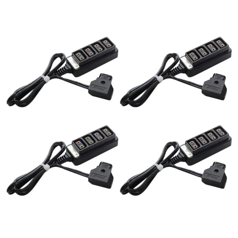 A31T D-Tap Male to 4-Port P-Tap Female Camera Power Supply Distributor DTAP Fourway Splitter Cable