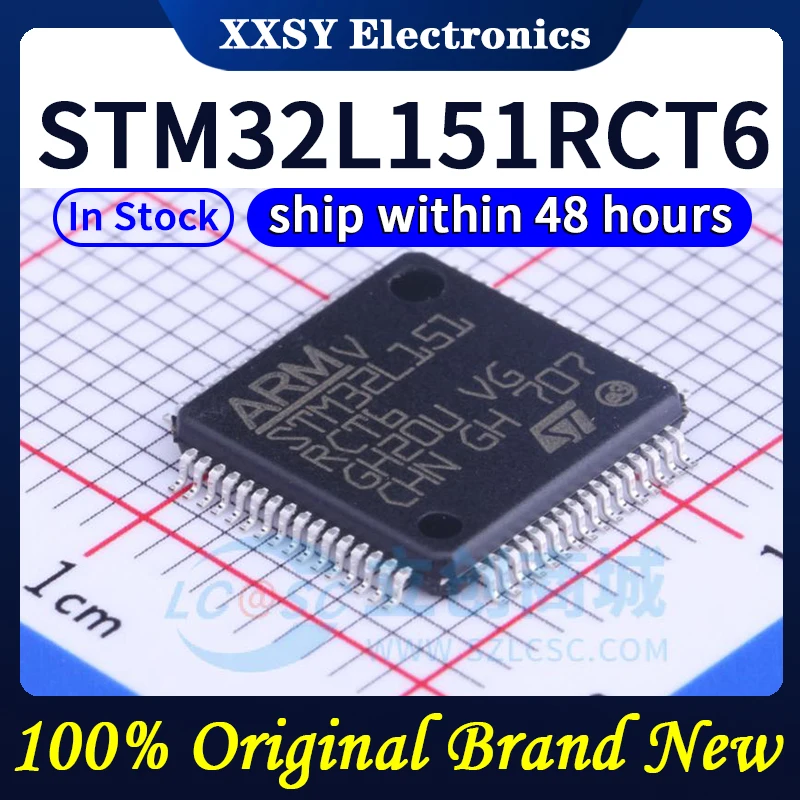 STM32L151C8T6 de alta qualidade, STM32L151C8T6A, STM32L151CBT6, STM32L151CBT6A, STM32L151R8T6, STM32L151RCT6