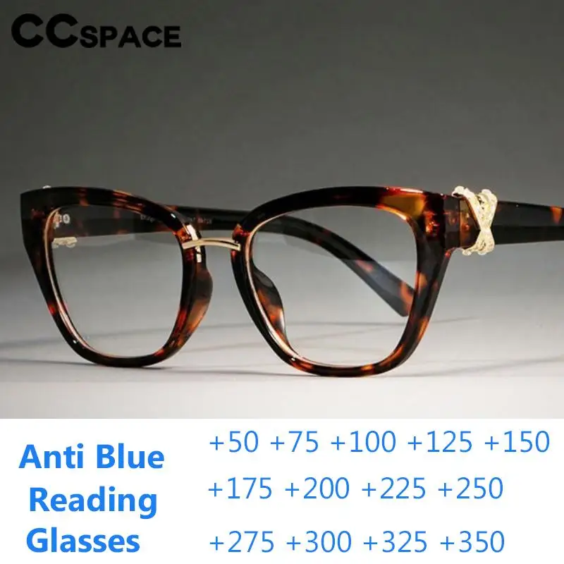 B45605 Stylish Cat Eye Anti Blue Light Reading Glasses Women Casual Optical Presbyopia Eyeglasses +50+100+150+200+250+300+350