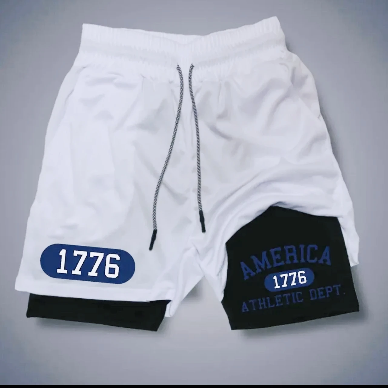 

Fashion Personality Double Shorts Gym Exercise Sports Multi-Performance Training Pants Breathable Quick-Drying Pants M-3XL