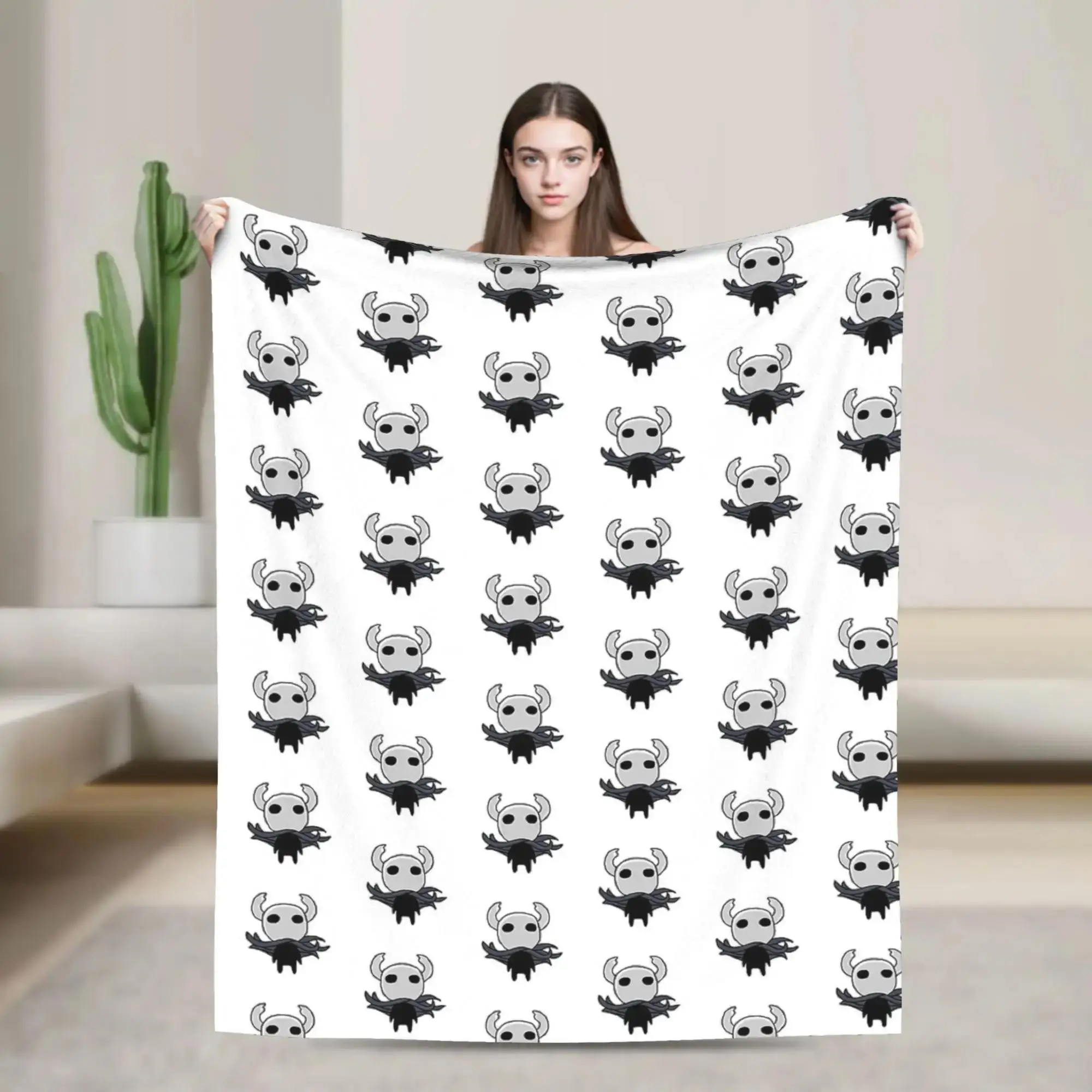 

Фланелевое одеяло с рисунком Hollow Knight, зимнее теплое мягкое одеяло для детей, удобное покрывало для дивана, кровати, софы