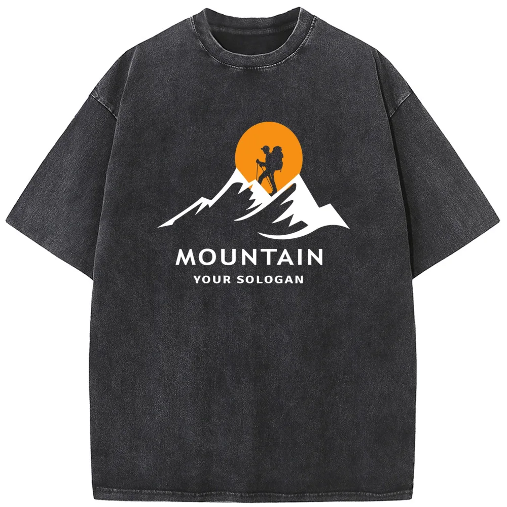 Men\'s Mountaineering Printed Casual T-Shirt Men Women Casual Fashion Oversized T-shirt Hot Sale Student Top T-shirts