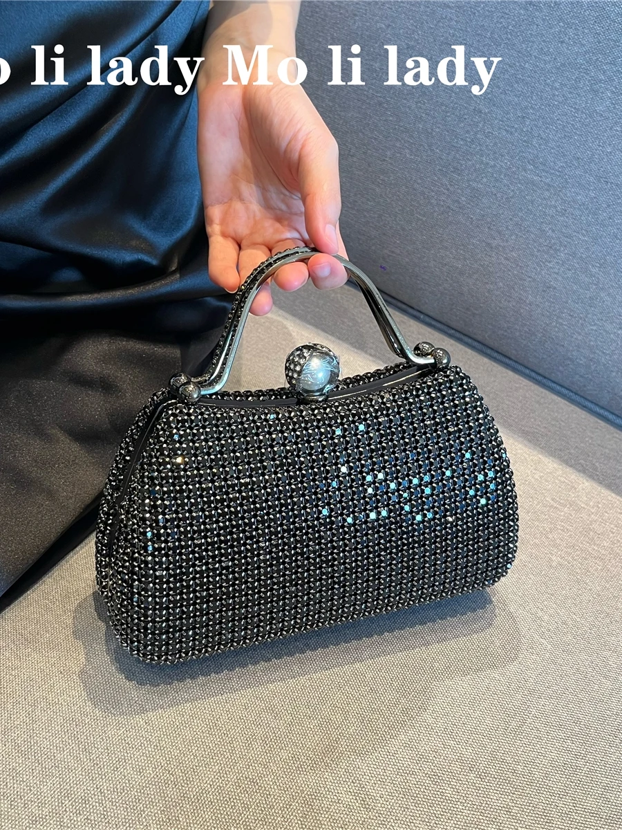 

Diamond Embedded Evening Clutch Bag for Women New Style Dinner Bag Celebrity Ladies Handbag Crossbody