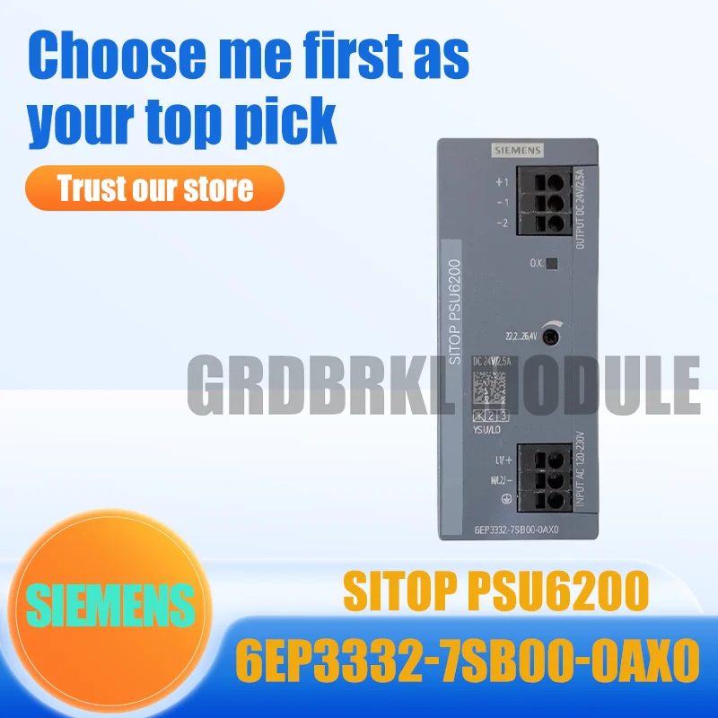 

New Original 6EP3332-7SB00-0AX0 6EP3 332-7SB00-0AX0 SITOP PSU6200 24V 2.5A Power Supply Module