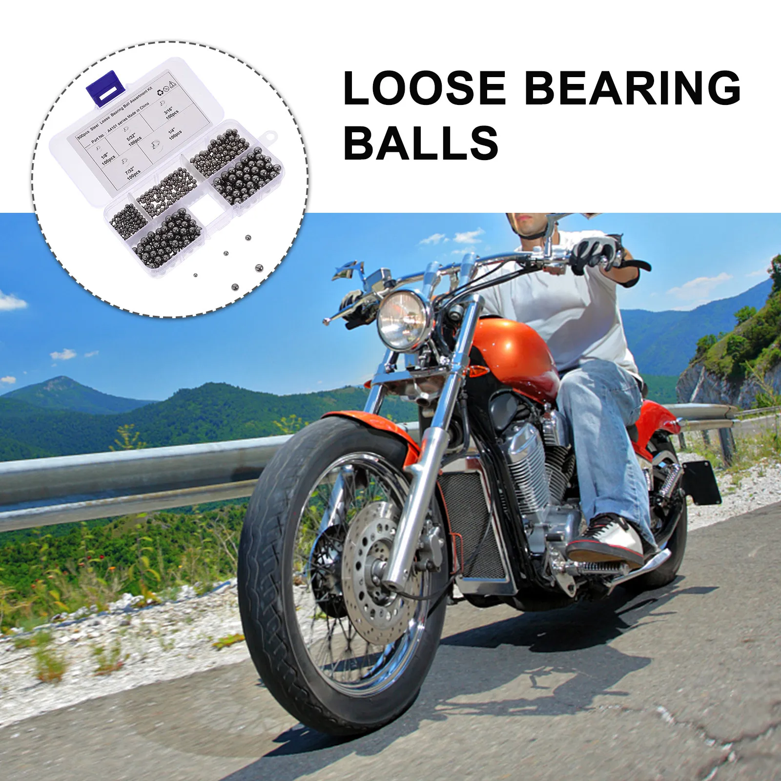 

500 шт. высокоточные шарики из нержавеющей стали для подшипников, универсальные сменные шарики для компонентов мотоциклов и автомобилей, износостойкие