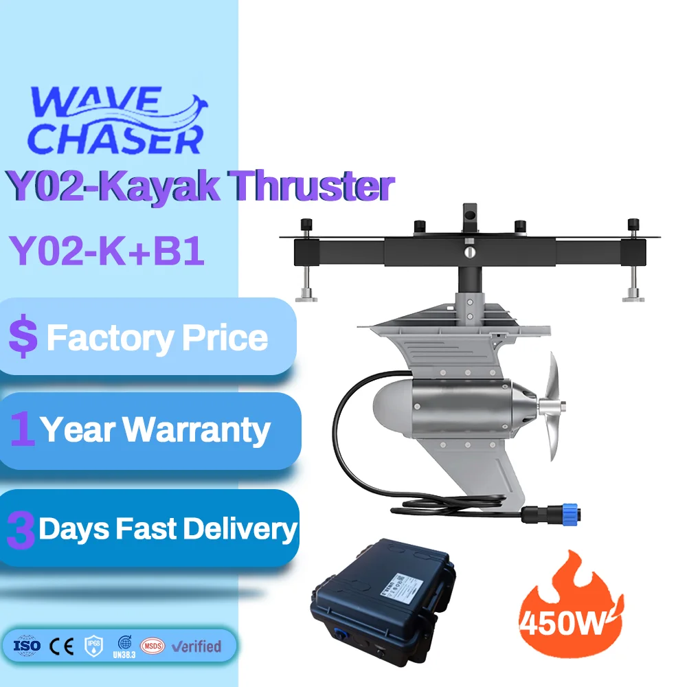 

Electric Kayak Motor 15KM Range Portable Fishing Boating Water Sports