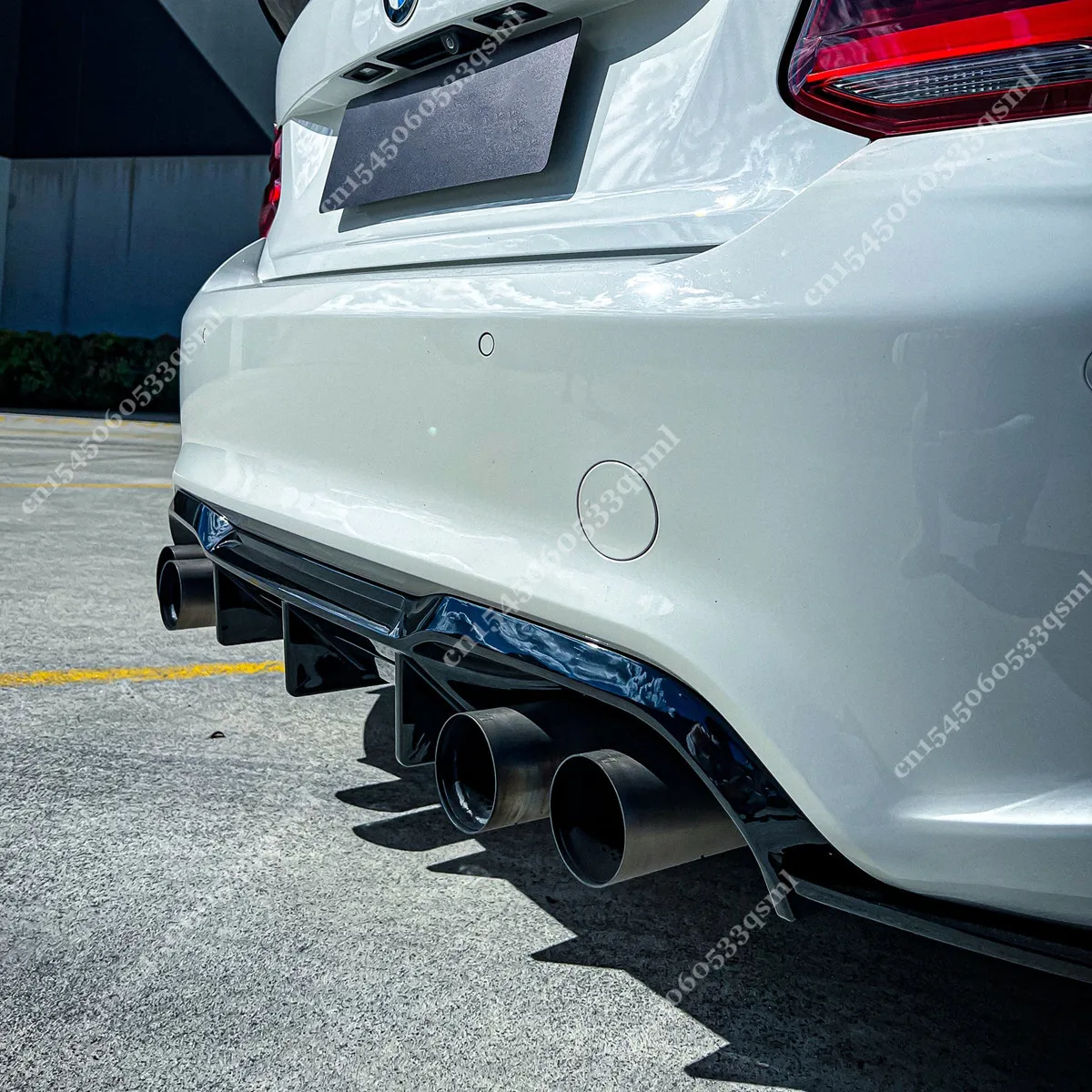 MTC Style Rear Bumper Lip for BMW M2 F87 M2C 2016-2020 Diffuser Spoiler Side Splitters Apron Flaps Rear Diffuser Guard Bodykits