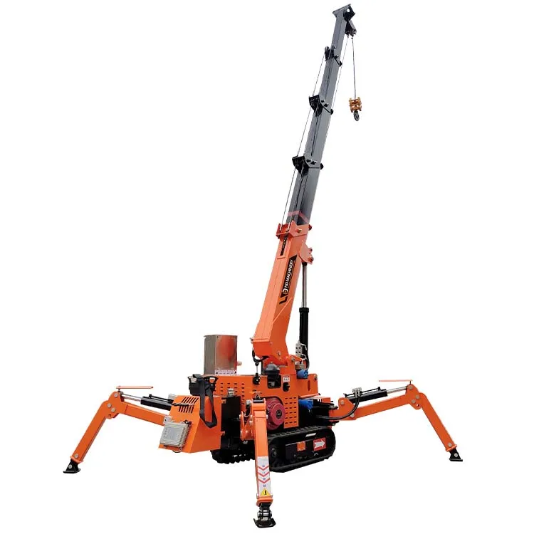Hot Spider Crane Fly Jib  Crawler Spider Crane Lift 1 2 3 5 8 10 12 14 Ton Electric Small Tow Spider Crane With Man Basket