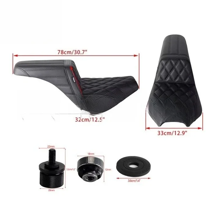 Luxury Gel-Infused Ergonomic Motorcycle Seat Cushion for Softail Street Bob Slim Standard 2018-2024