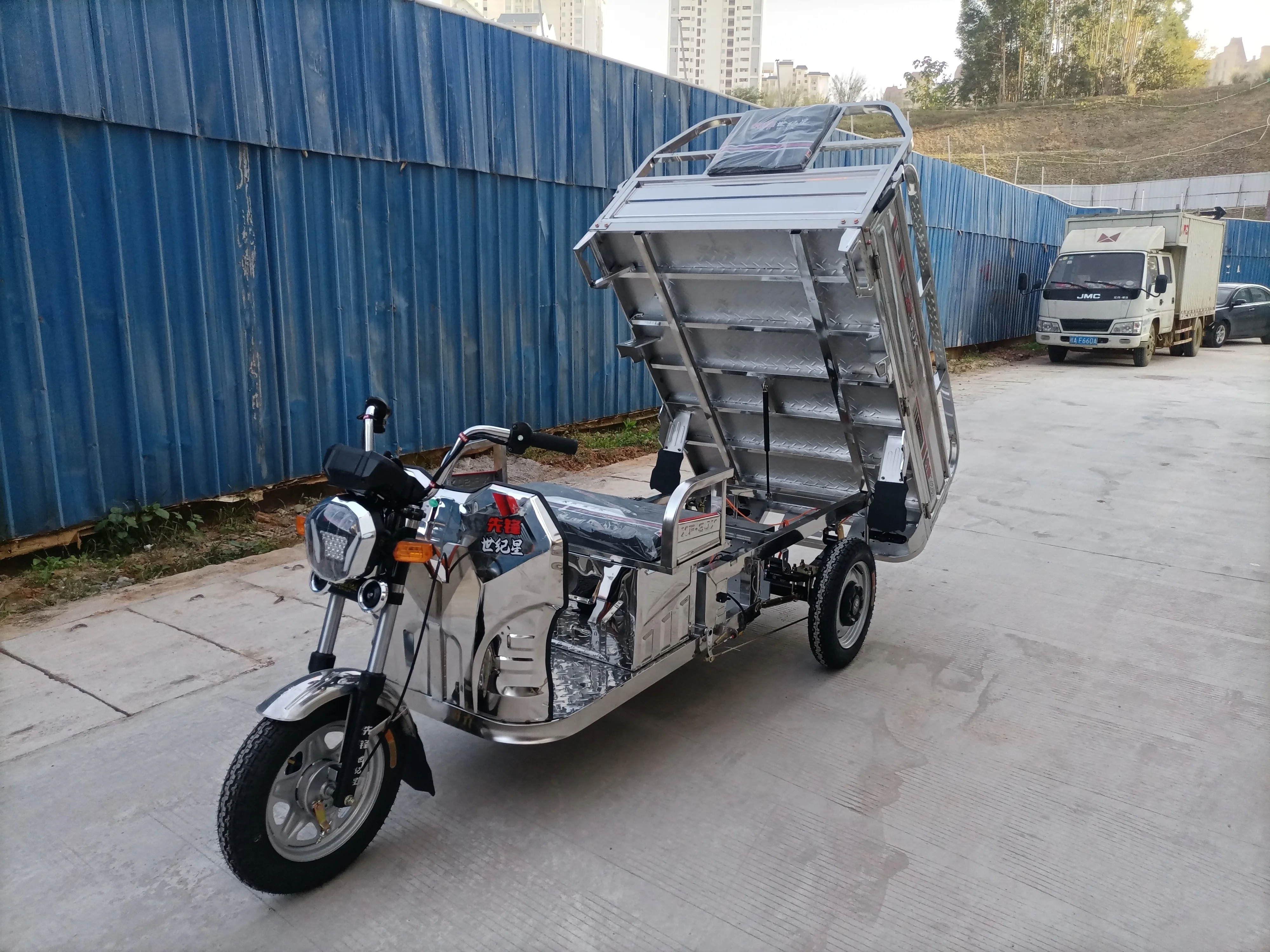 1000W motor 3 wheel electric van cargo  rickshaw triciclo with wagon tricycle electrico trike tricycle for adulto cargo