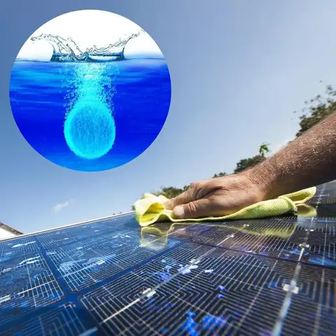 Solar Panel Cleaner Tablets Cleaning Particles For Dust Smog Excrement Professional Condensed Solar Panel Cleaner Cleaning