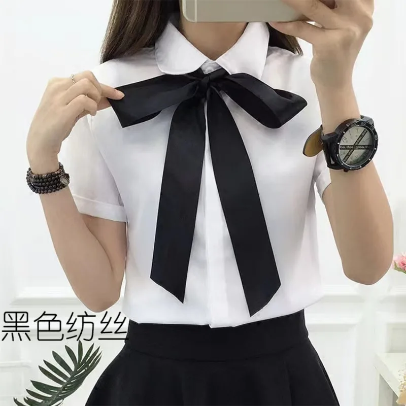 Girl Tie Tie College Storm Point Solid Color Ribbon Needs To Be Manually Knotted Daily Simple Bow Tie Shirt Accessories Bow Tie