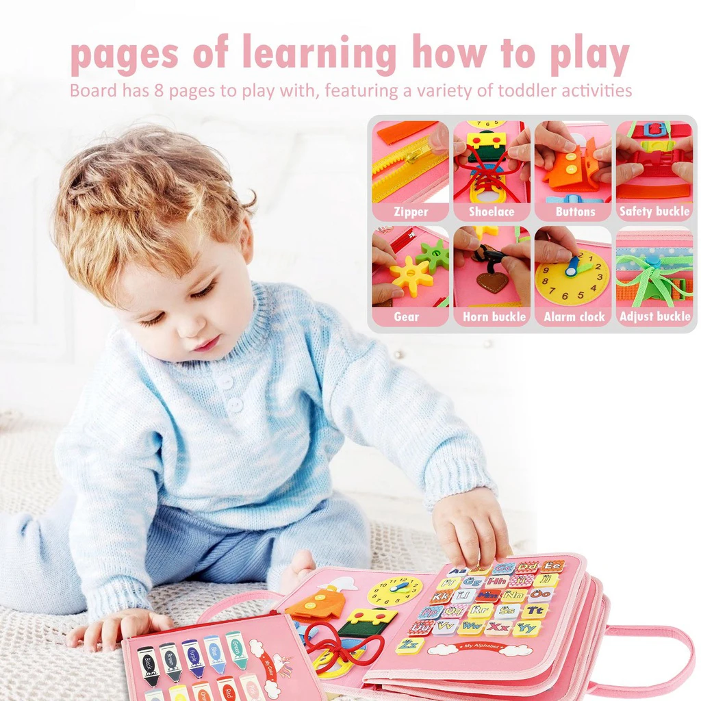 Montessori-Arbeitsbrett für Kinder im Alter von 3–6 Jahren – sensorisches Lernspielzeug für frühes Lernen und Entwicklung der Feinmotorik – Detail 12