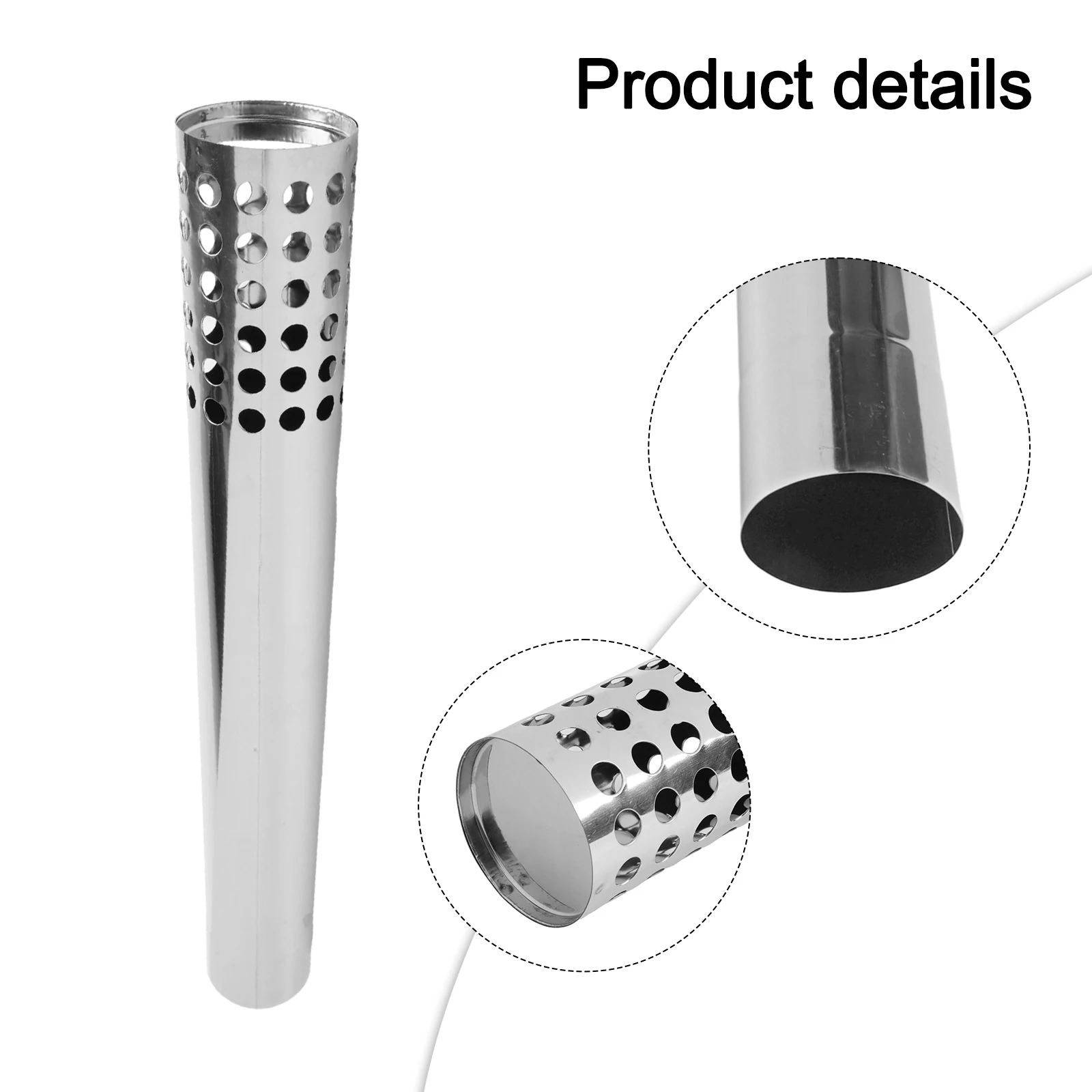 50cm Stainless Steel Stove Pipe Anti-Wind Wood Fire Stove Heating Stove for exhaust Pipes Flue Chimney Extension Tube