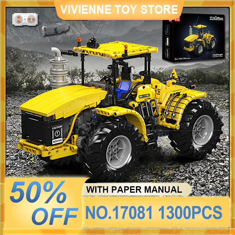 

MOULD KING 17081 Personalized Hinged tractor Technical Building Block RC Agricultural Tractor Brick Striking Toy Set for Kids
