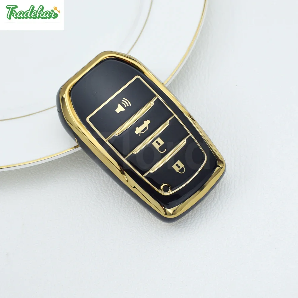 

Чехол для автомобильных ключей с 4 кнопками, ТПУ Toyota Camry Chrolla Rav4 Avalon Land Cruiser Prado Prado Prado, чехол для ключей, брелок