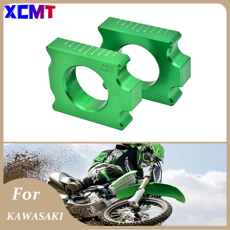 Motorcycle For Kawasaki CNC Rear Chain Adjuster Axle Block Protection Cap KX125 KX250 KX250F KX450F KLX450R KX 125 250 250F 450F