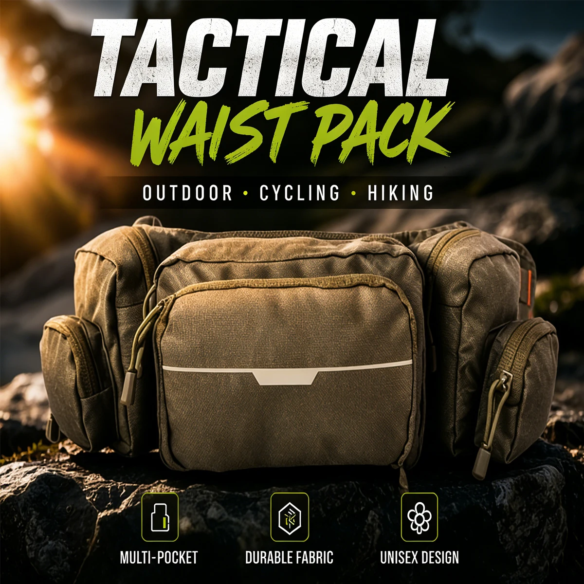 

Tactical Waist Bag Waterproof Military Fanny Pack Men Women Outdoor Hiking Cycling Crossbody Chest Bag Molle Survival Gear 2026