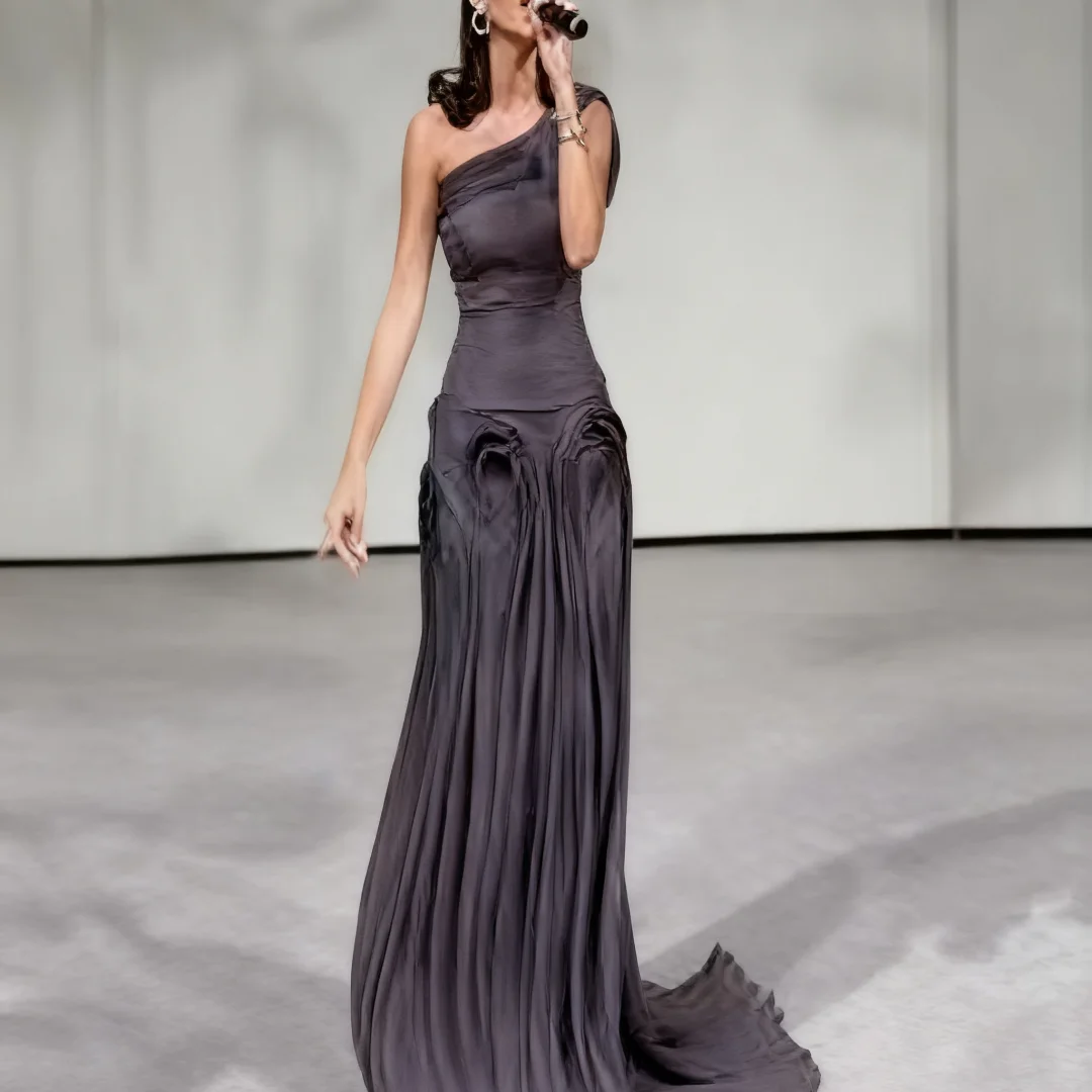 

Customized One Shoulder Mermaid Formal Occasion Dresses formal evening dresses birthday party prom gowns for women