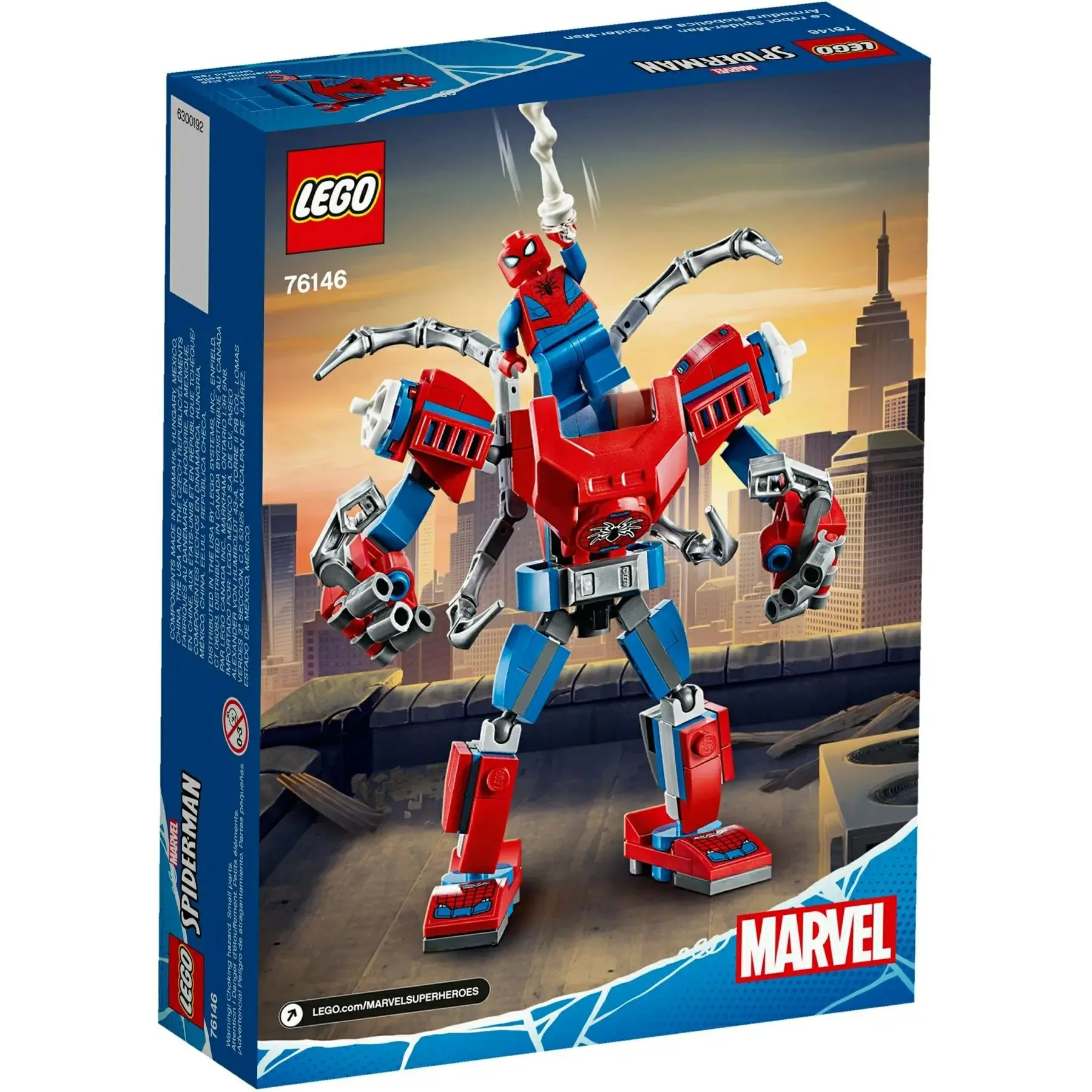 LEGO Marvel Spider-Man: Mech 76146 Superhero Building Bricks Toy Playset with Mech & Minifigure Kids Chirstmas Gift (152 Pieces)