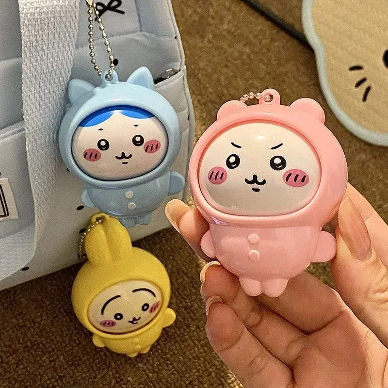 Cartoon Press to change expression Jikikawa Hachiware Usagi Keychain Pendant Cute Doll Backpack Decoration Nice Gift Anime Love
