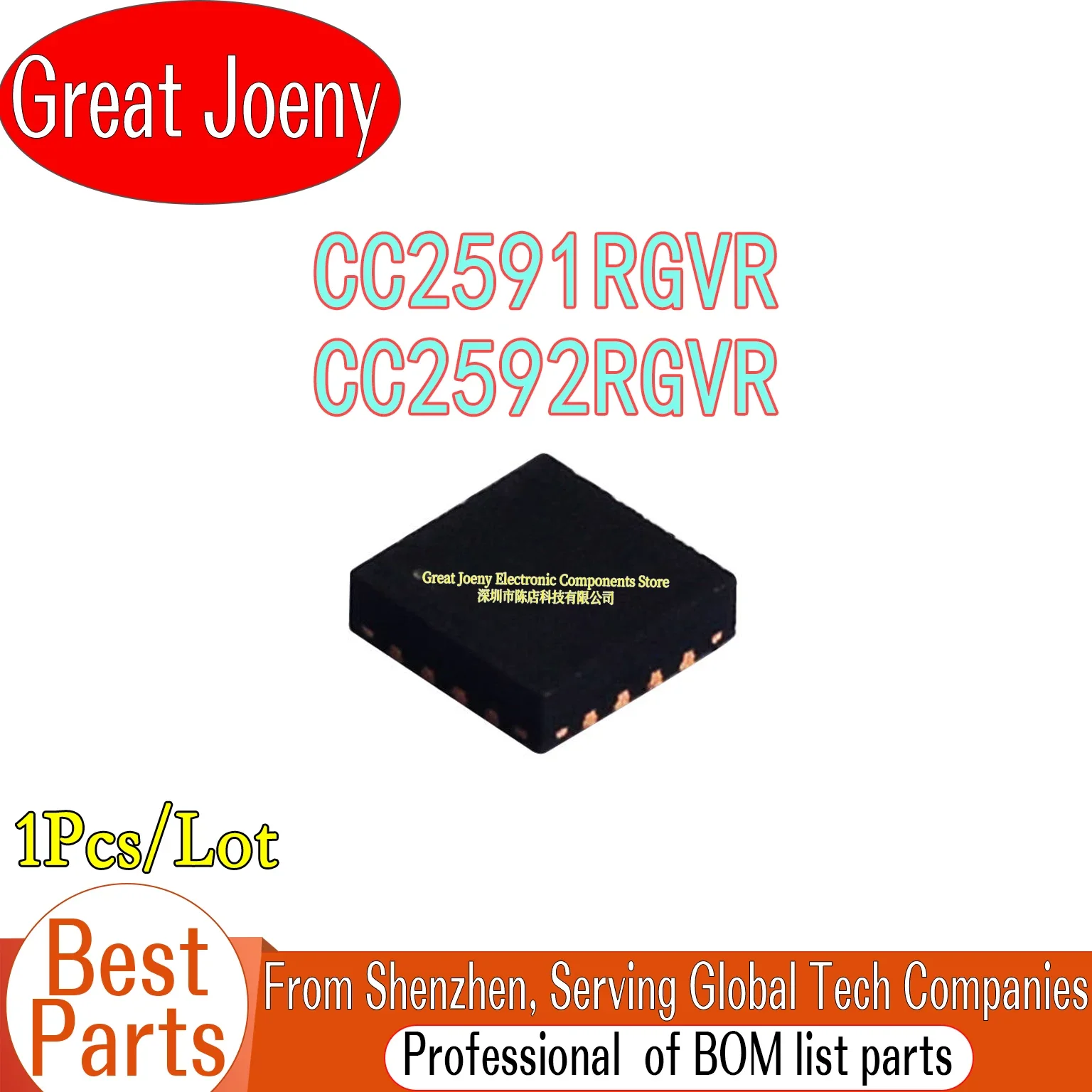 

CC2591 CC2592 CC2591RGVR CC2592RGVR IC Chipset QFN-16 Bulk Best Price