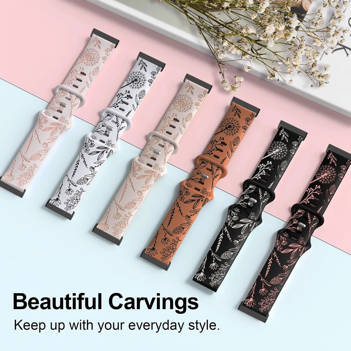 Two-tone Soft Silicone Strap For Fitbit Versa 4 3 Silicone Replacement Women Watch Band  For Fitbit Versa1/2 WatchBand Accessory