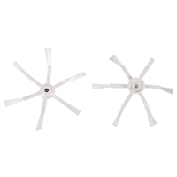 Shoppingappliances 8X White 6 Arms Side Brush For Xiaomi 1S MI Robot Vacuum 2 Roborock S50 S51 S5 Vacuum Cleaner Parts Accessori