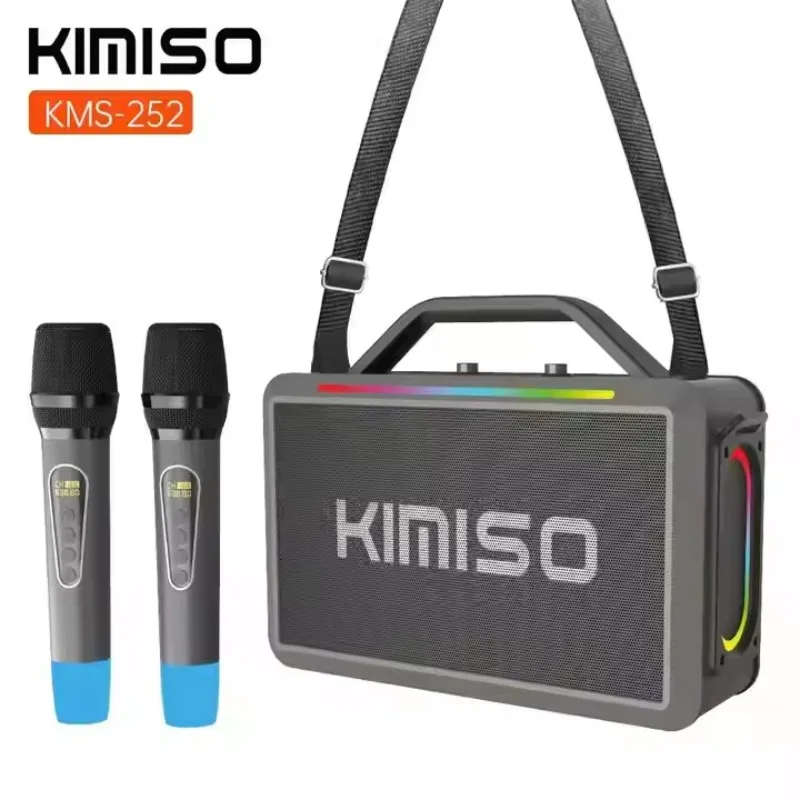 KIMISO портативный Bluetooth-динамик профессиональный умный беспроводной сабвуфер с микрофоном длительный режим ожидания высокая мощность вечерние караоке-колонки