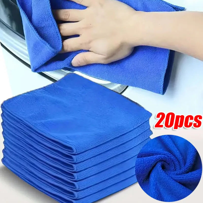 20Pcs Microfiber Towels Car Wash Drying Cloth Towel Household Cleaning Cloths Auto Detailing Polishing Cloth Home Clean Tools